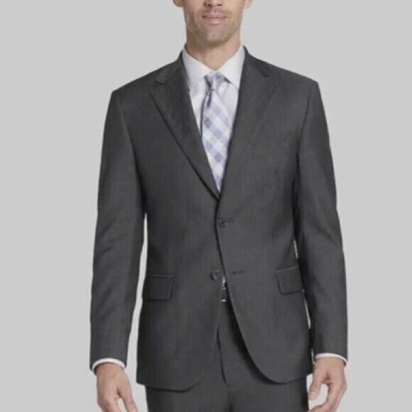 JoS’ A Bank mens suit jacket wool cashmere superfine 2 buttons closure size 40R - Picture 3 of 13